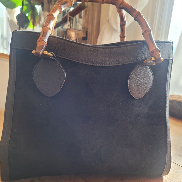 Gucci Black Tote with Bamboo Handles - Picture 2 of 8